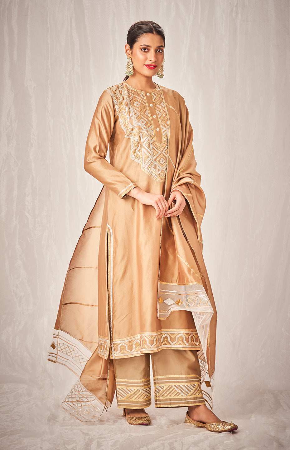 Antique Gold A Line Kurta
