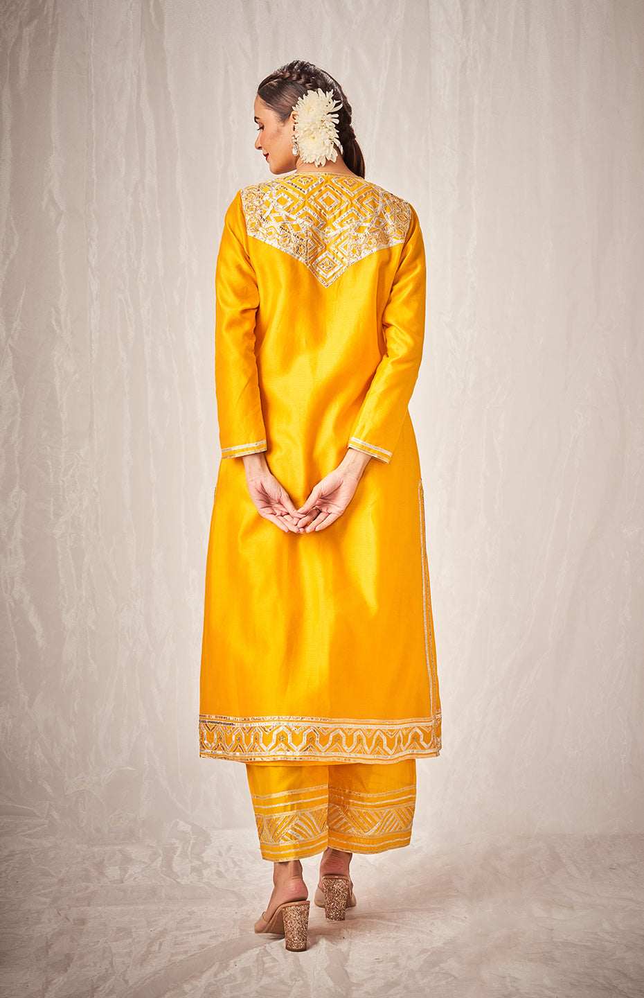 Mustard A Line Kurta