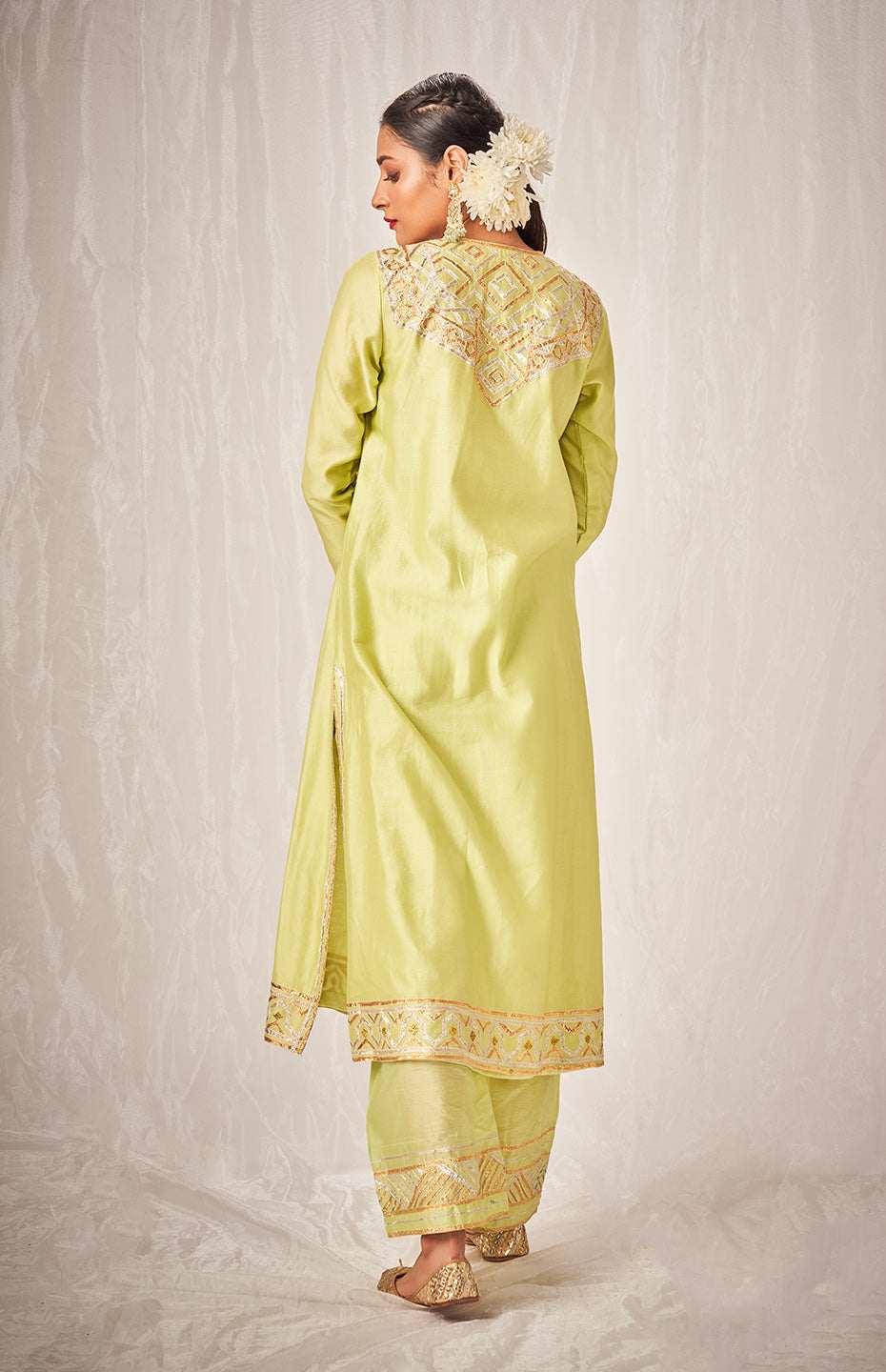 Pista Green A Line Kurta