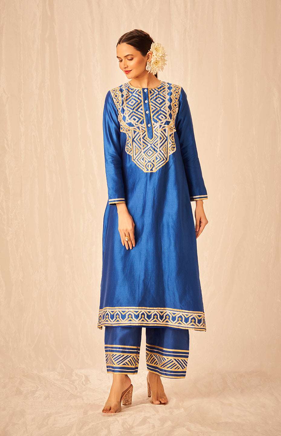 Royal Blue A Line Kurta