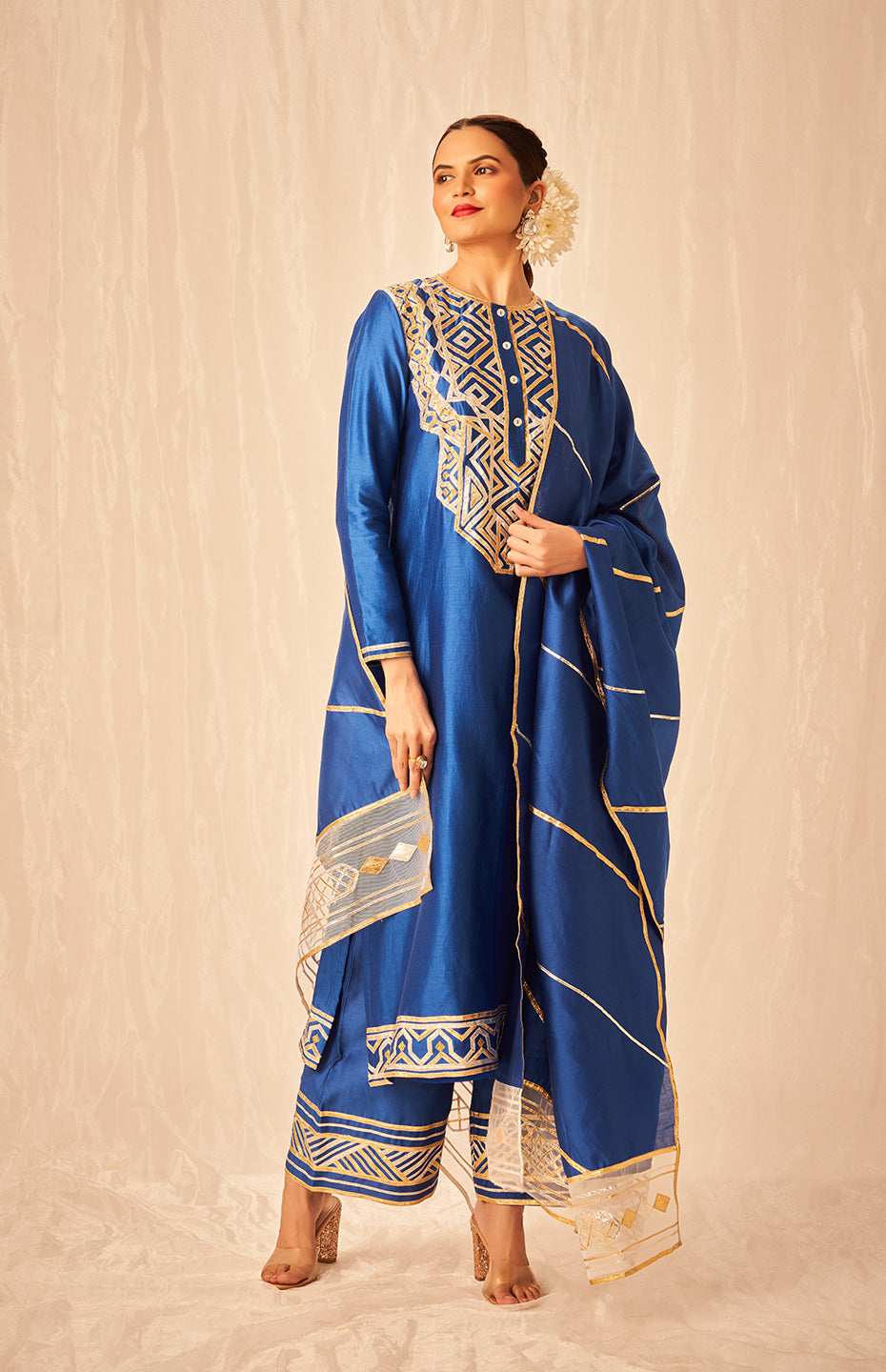 Royal Blue A Line Kurta