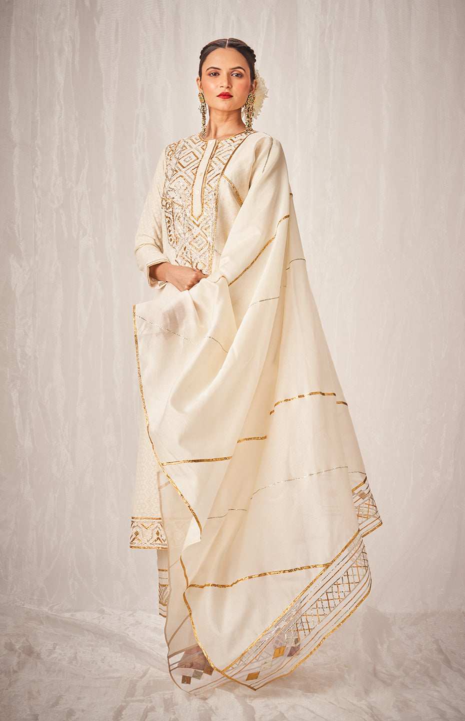 Jamdhani A Line Kurta