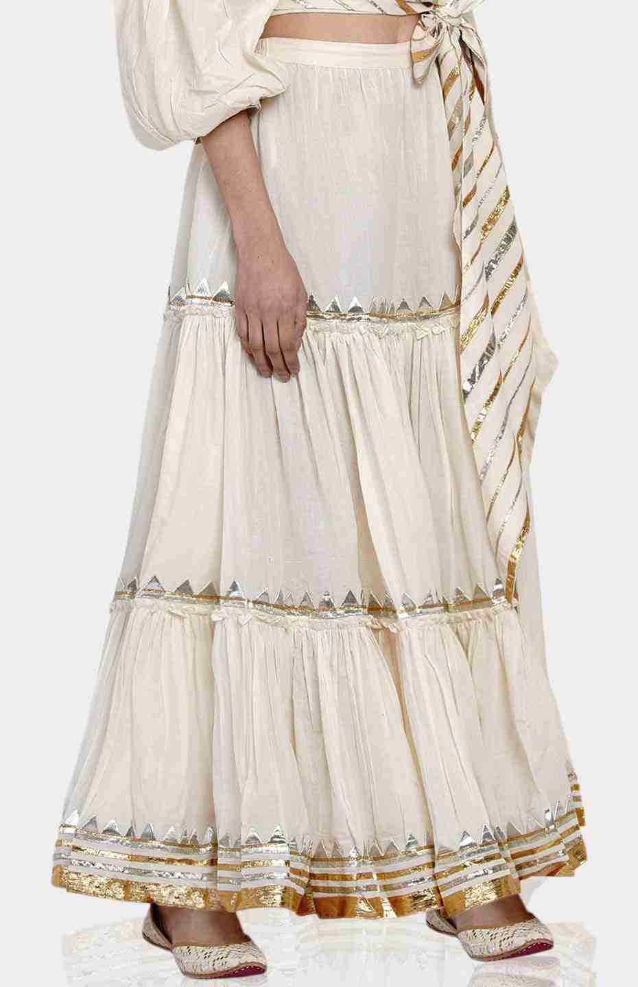 Offwhite Tier Skirt