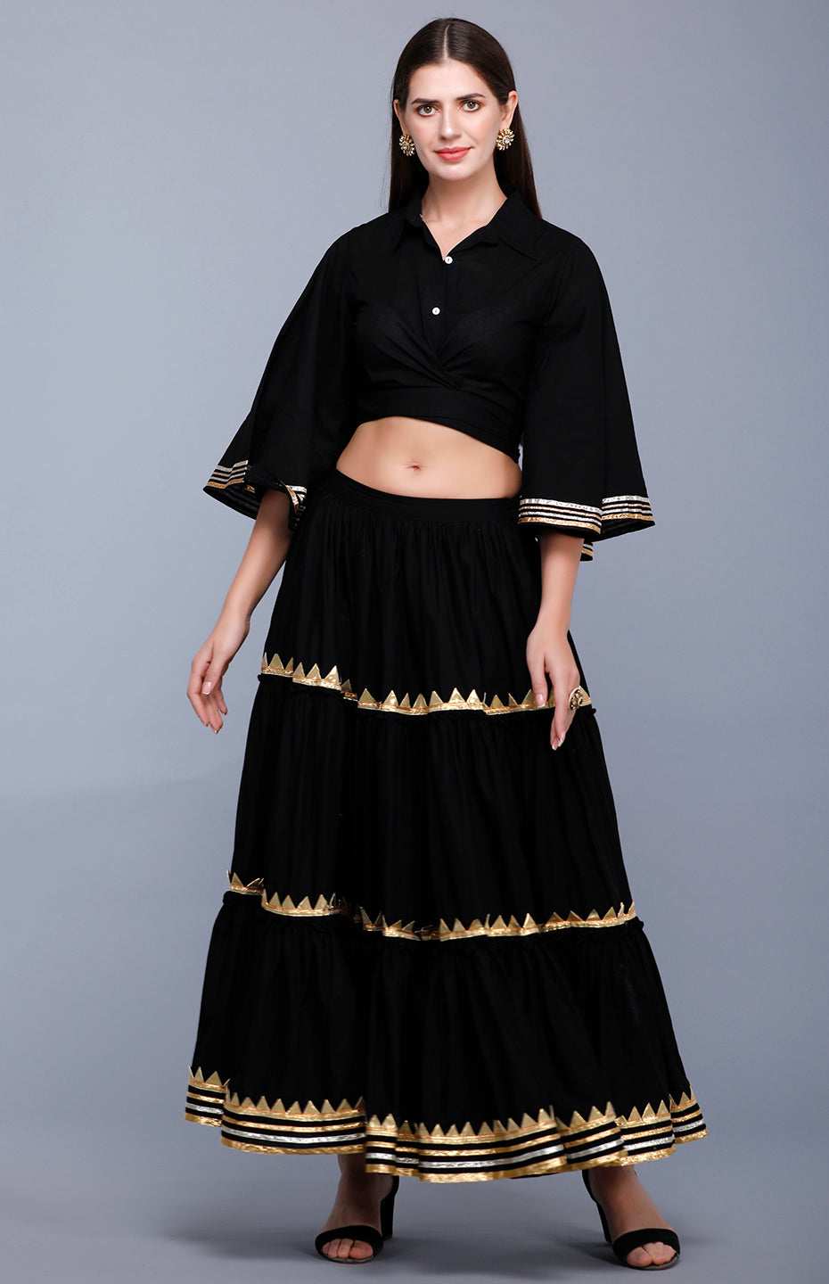 Barcode Tie Up Shirt