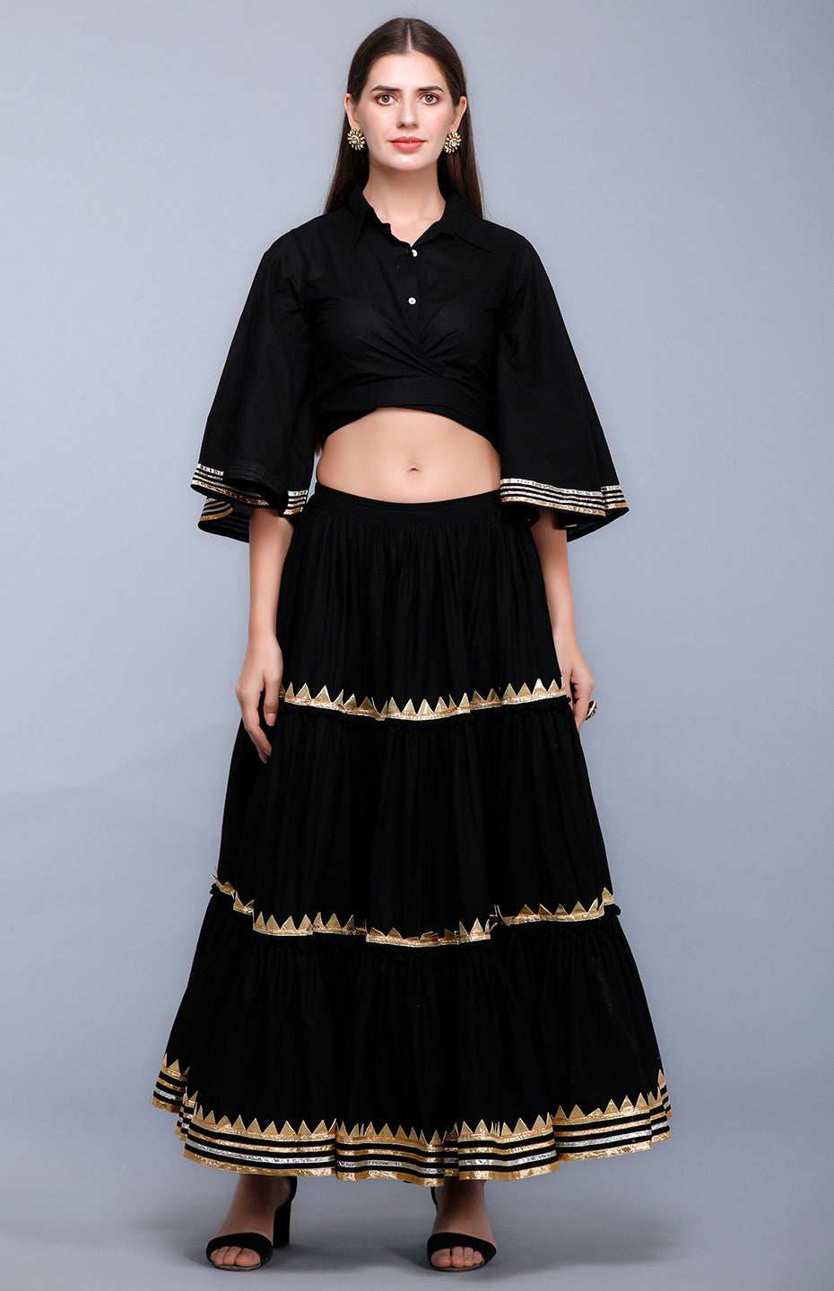 Barcode Tie Up Shirt