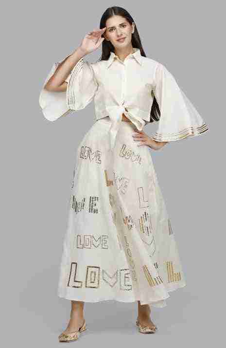 Barcode Tie Up Shirt