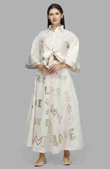 Barcode Tie Up Shirt