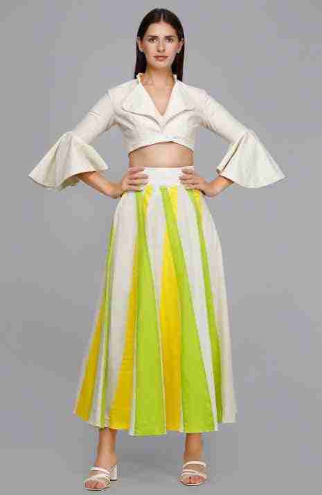 Yellow & Green Rays Skirt