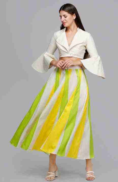 Yellow & Green Rays Skirt