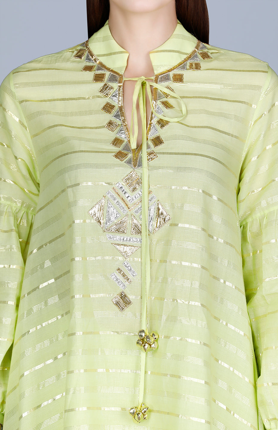 Barfi Lime Green Circular Tunic