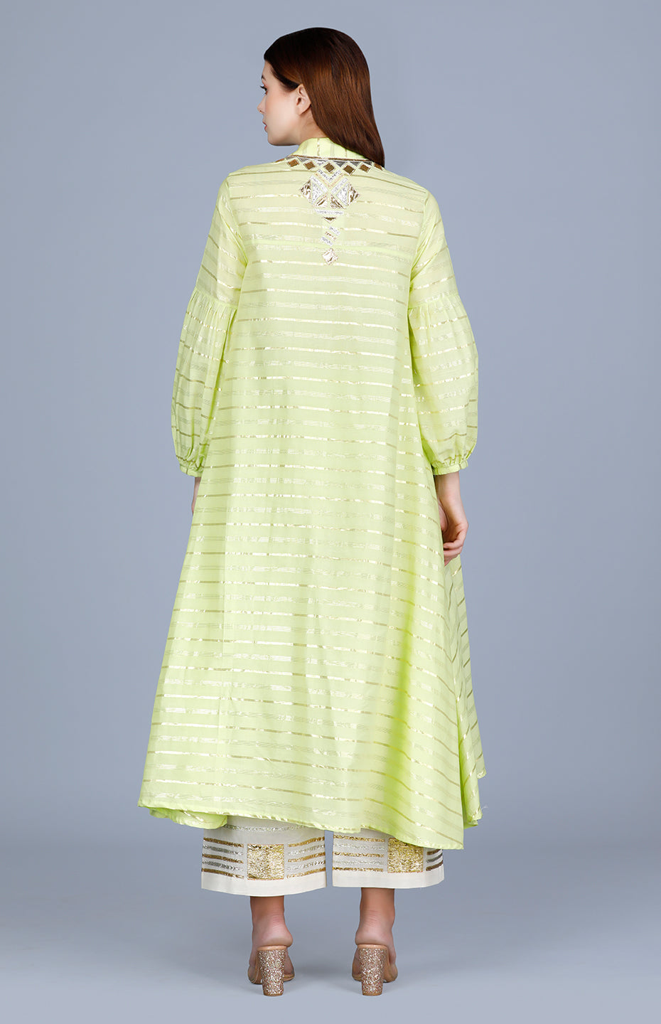 Barfi Lime Green Circular Tunic