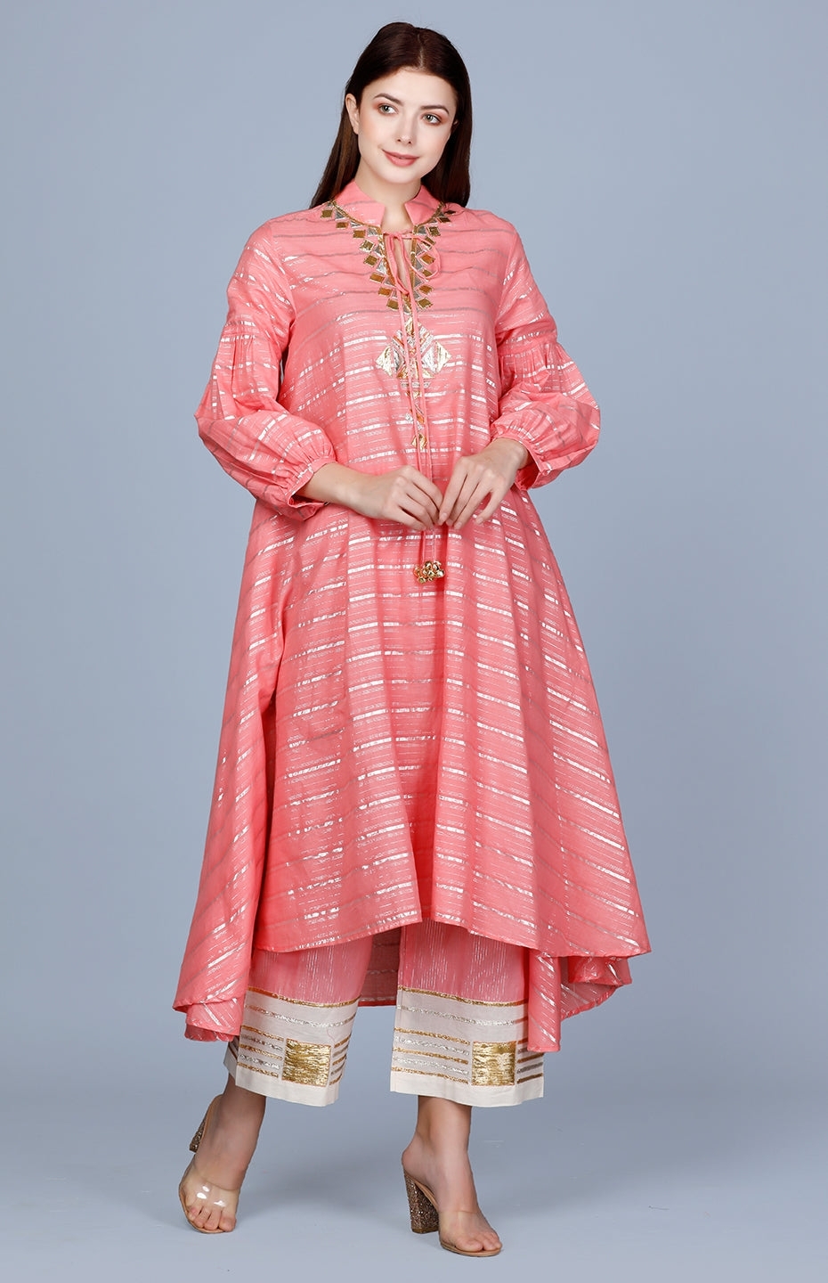 Barfi Peach Circular Tunic