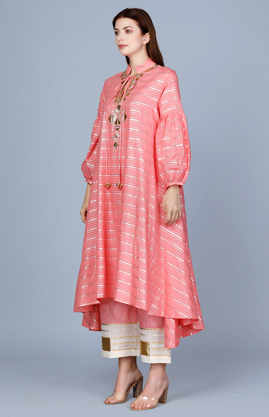 Barfi Peach Circular Tunic