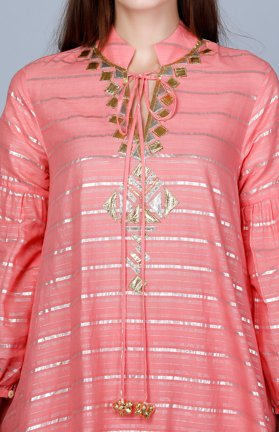 Barfi Peach Circular Tunic