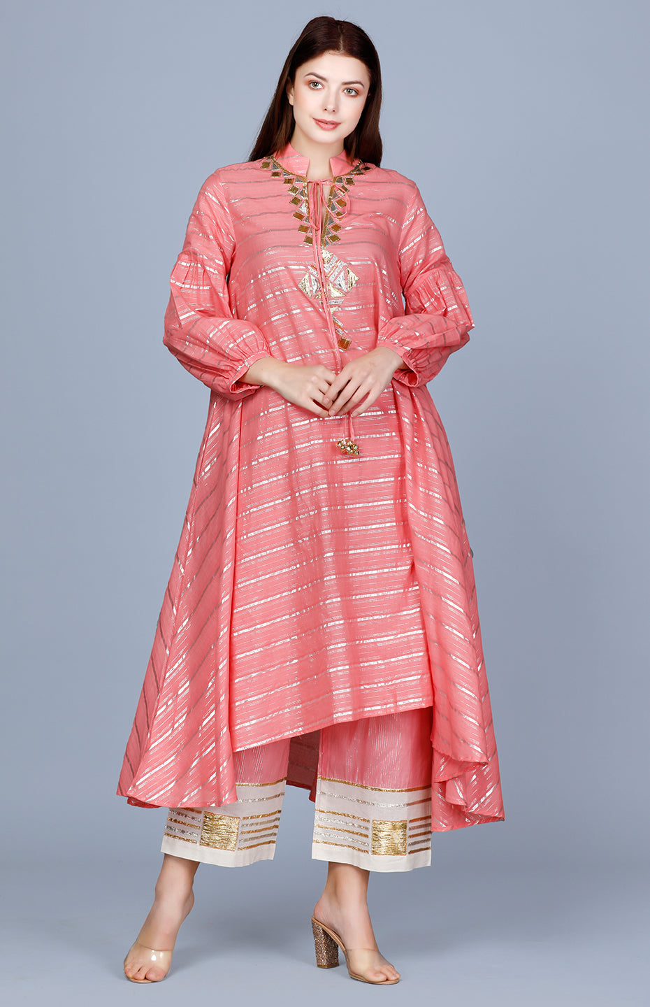 Barfi Peach Circular Tunic