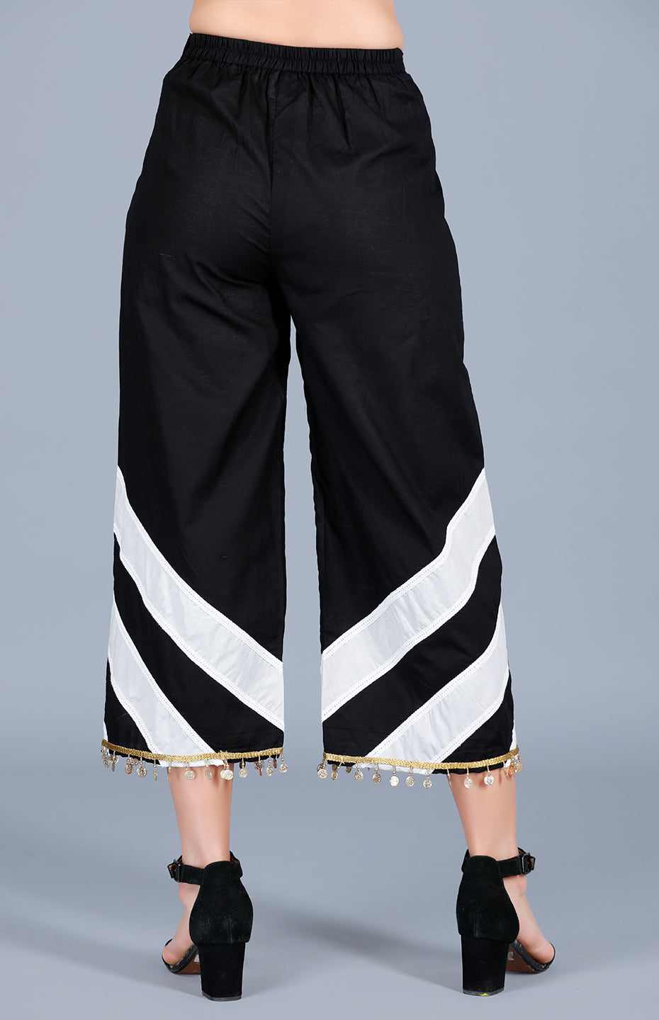 Black & Off White Culottes