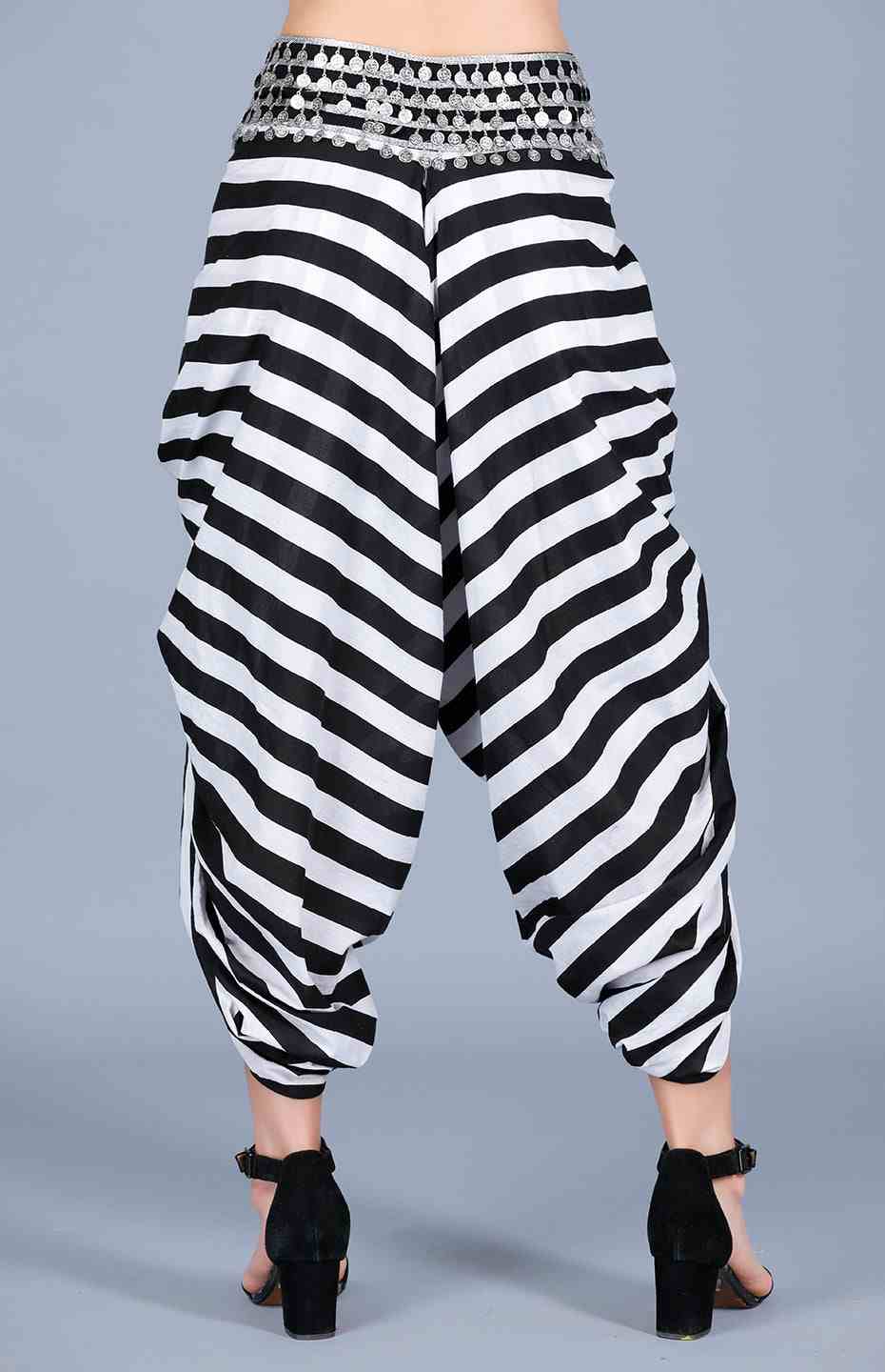 Black & Off White Dhoti