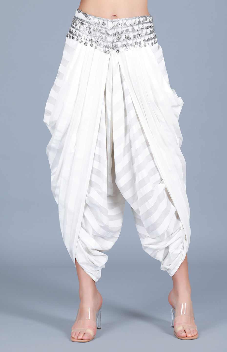 Off White Stripe Dhoti