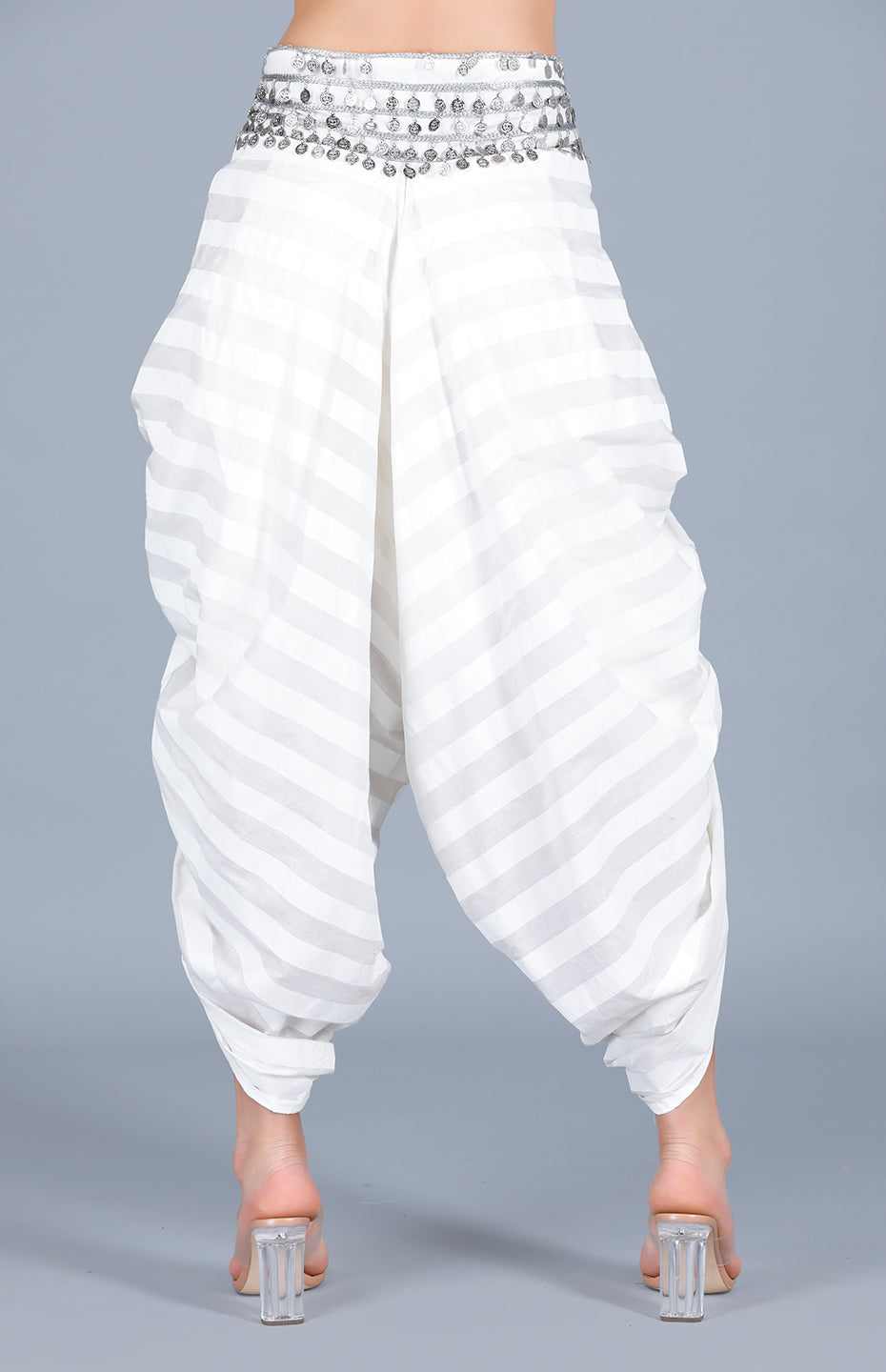 Off White Stripe Dhoti