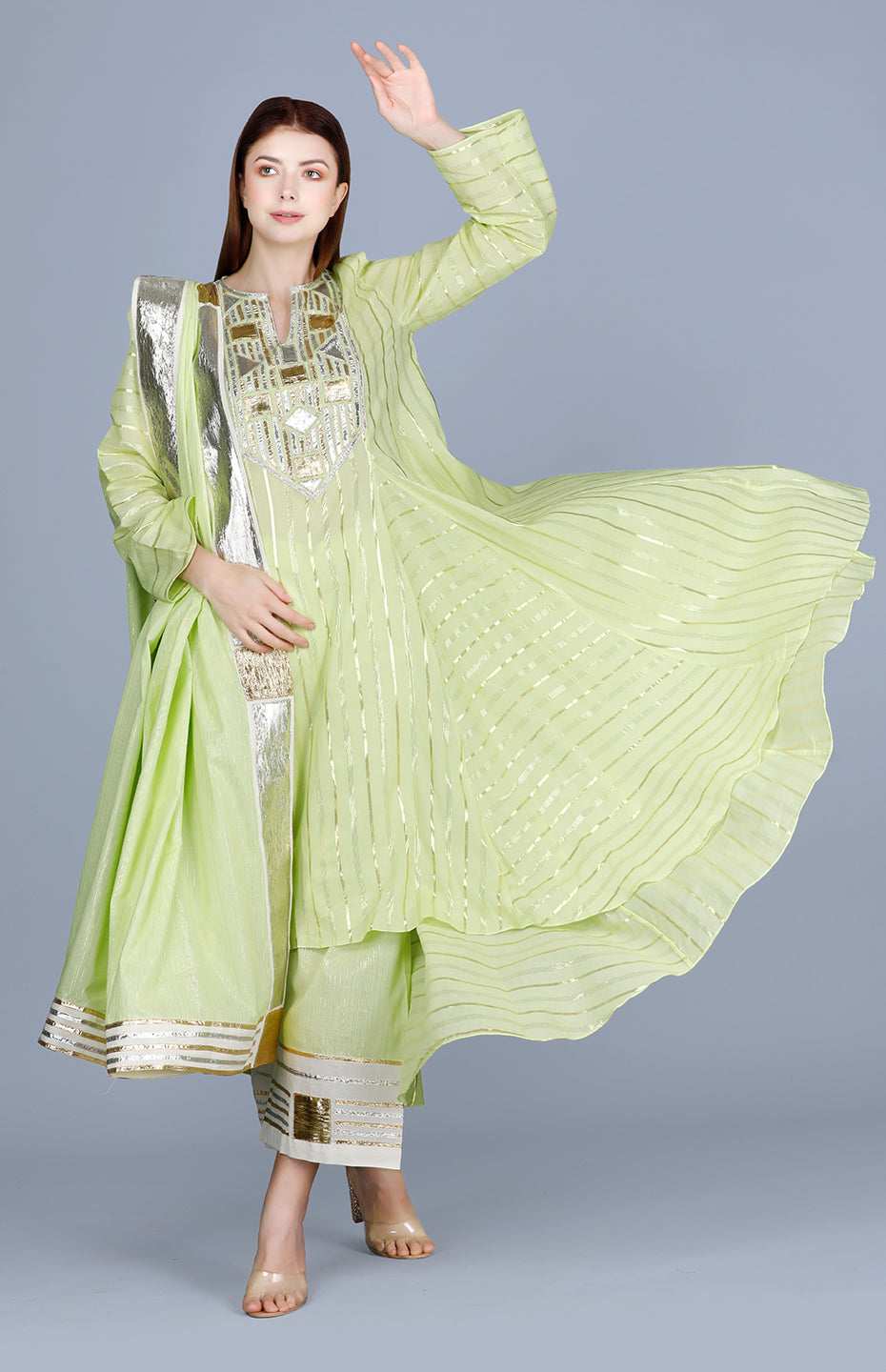 Barfi Lime Green Dupatta
