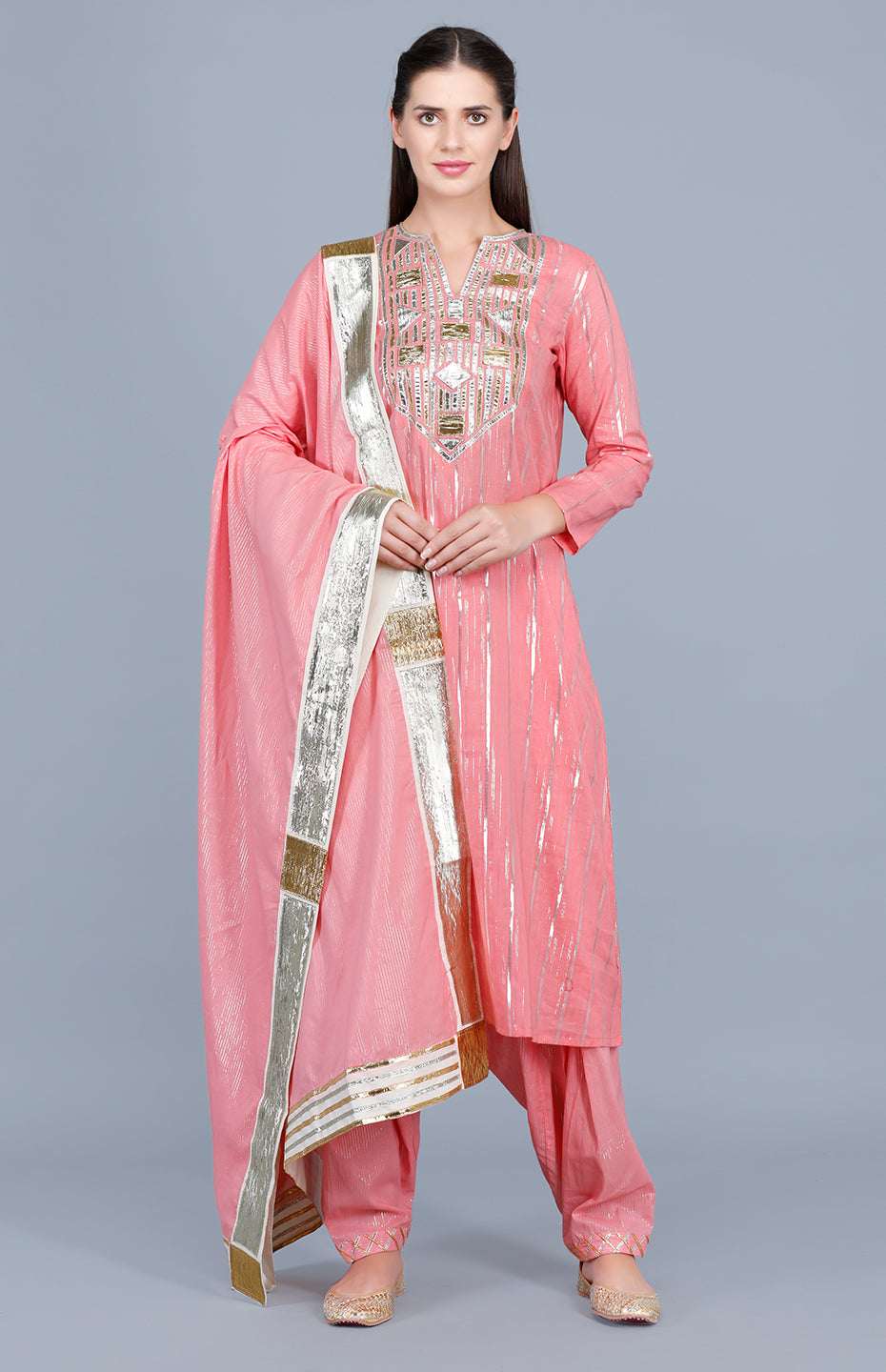 Barfi Peach Dupatta