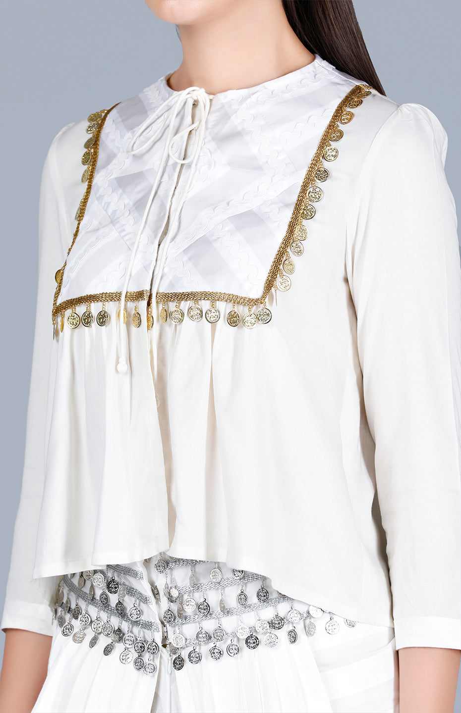 Off White Gilet Top