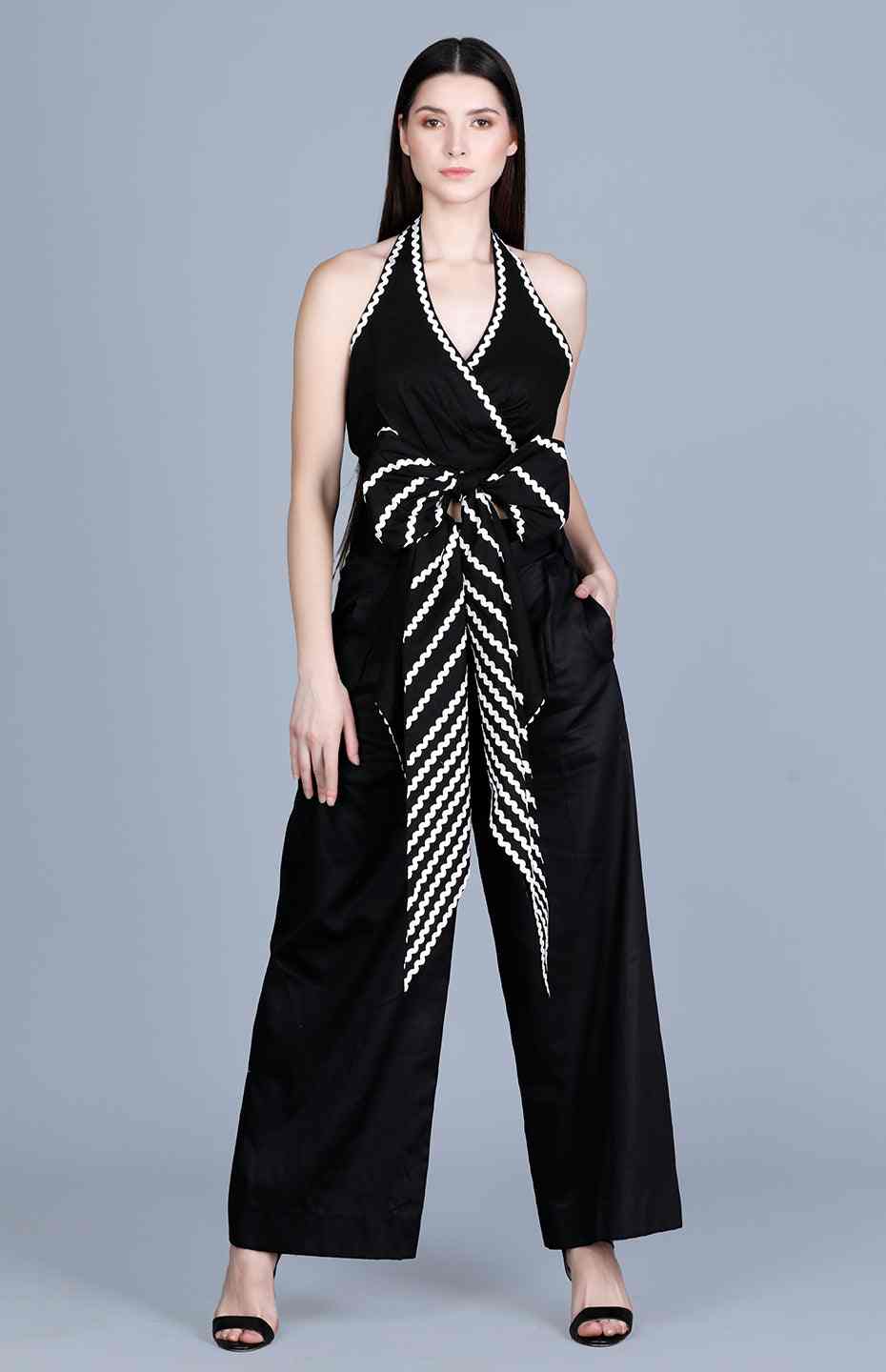 Black Halter Blouse