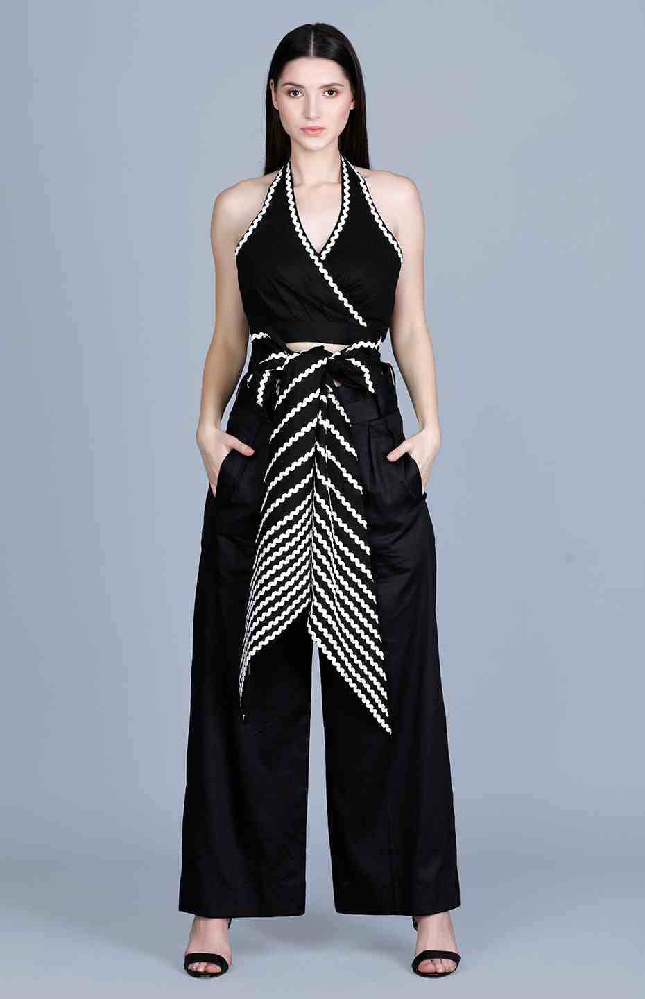 Black Halter Blouse