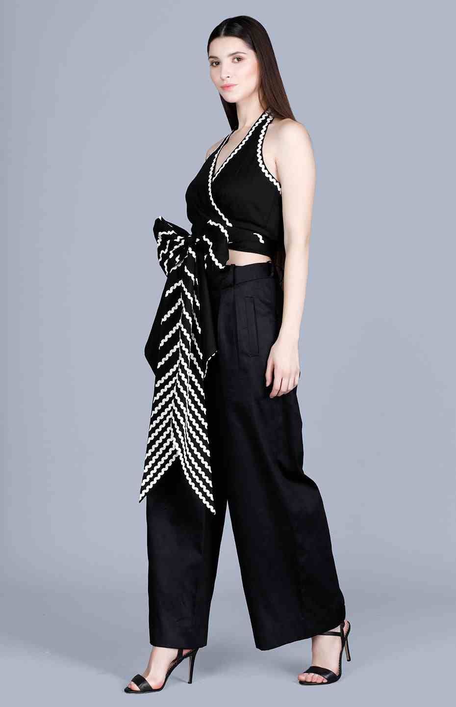 Black Halter Blouse