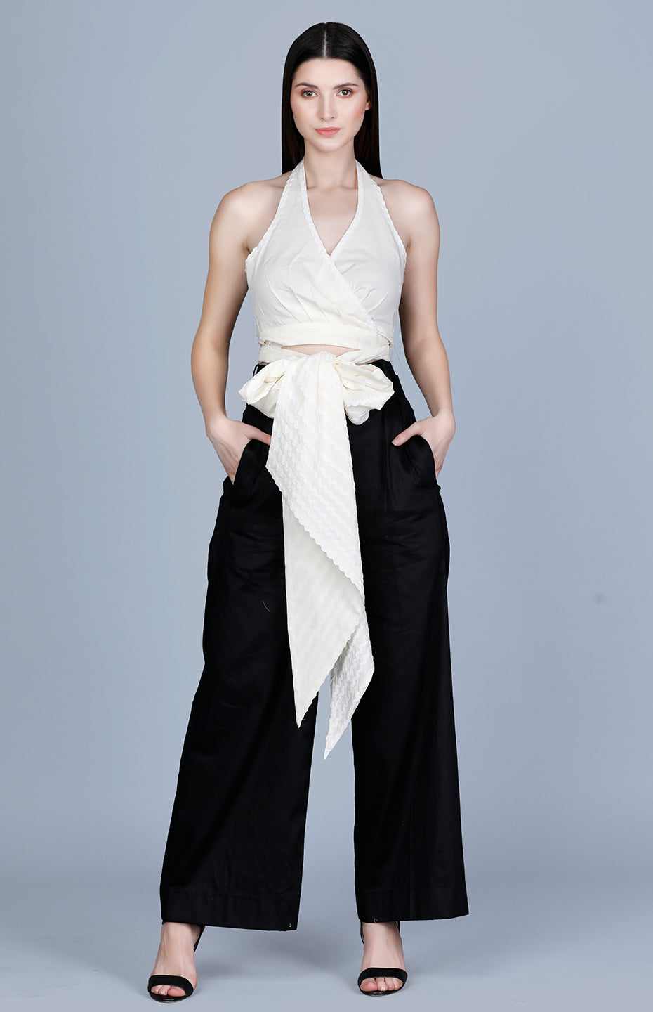 Off White Halter Blouse