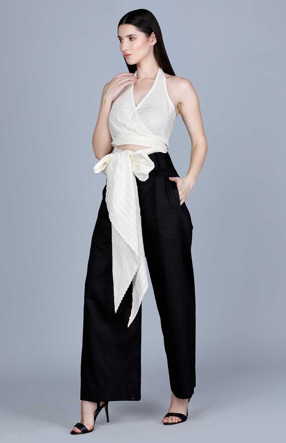 Off White Halter Blouse