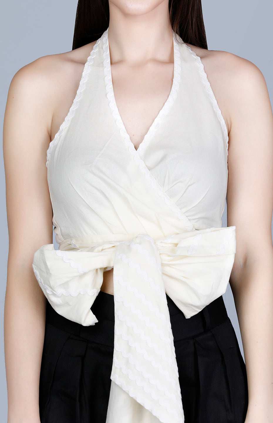Off White Halter Blouse