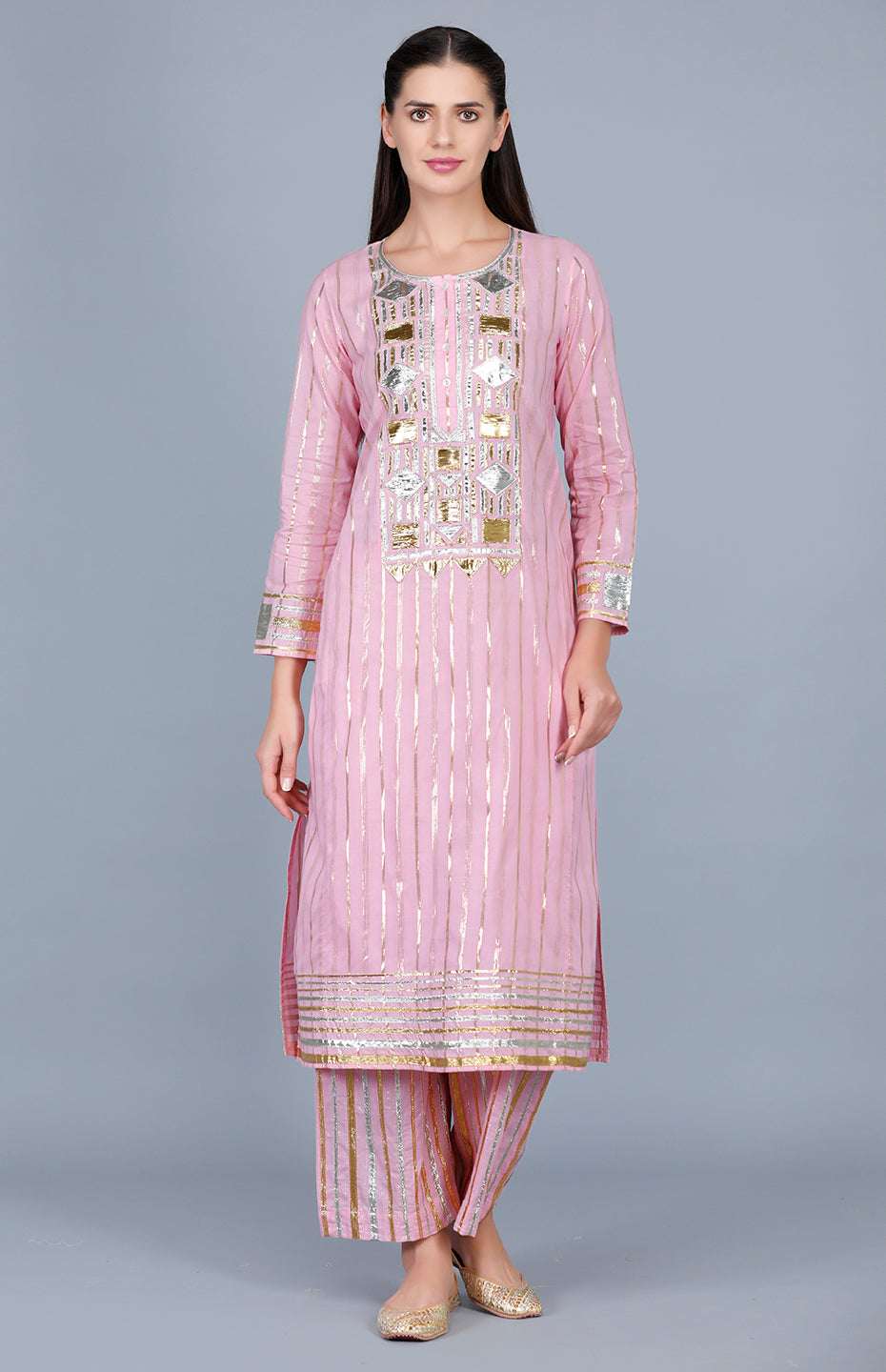 Barfi Pink Kali Kurta