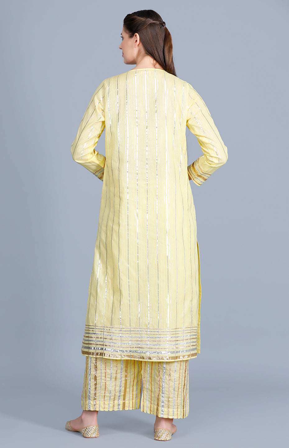Barfi Yellow Kali Kurta