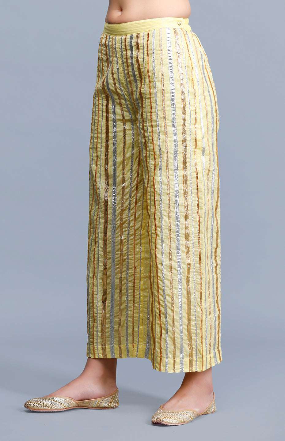 Yellow Gota Patti Memoni