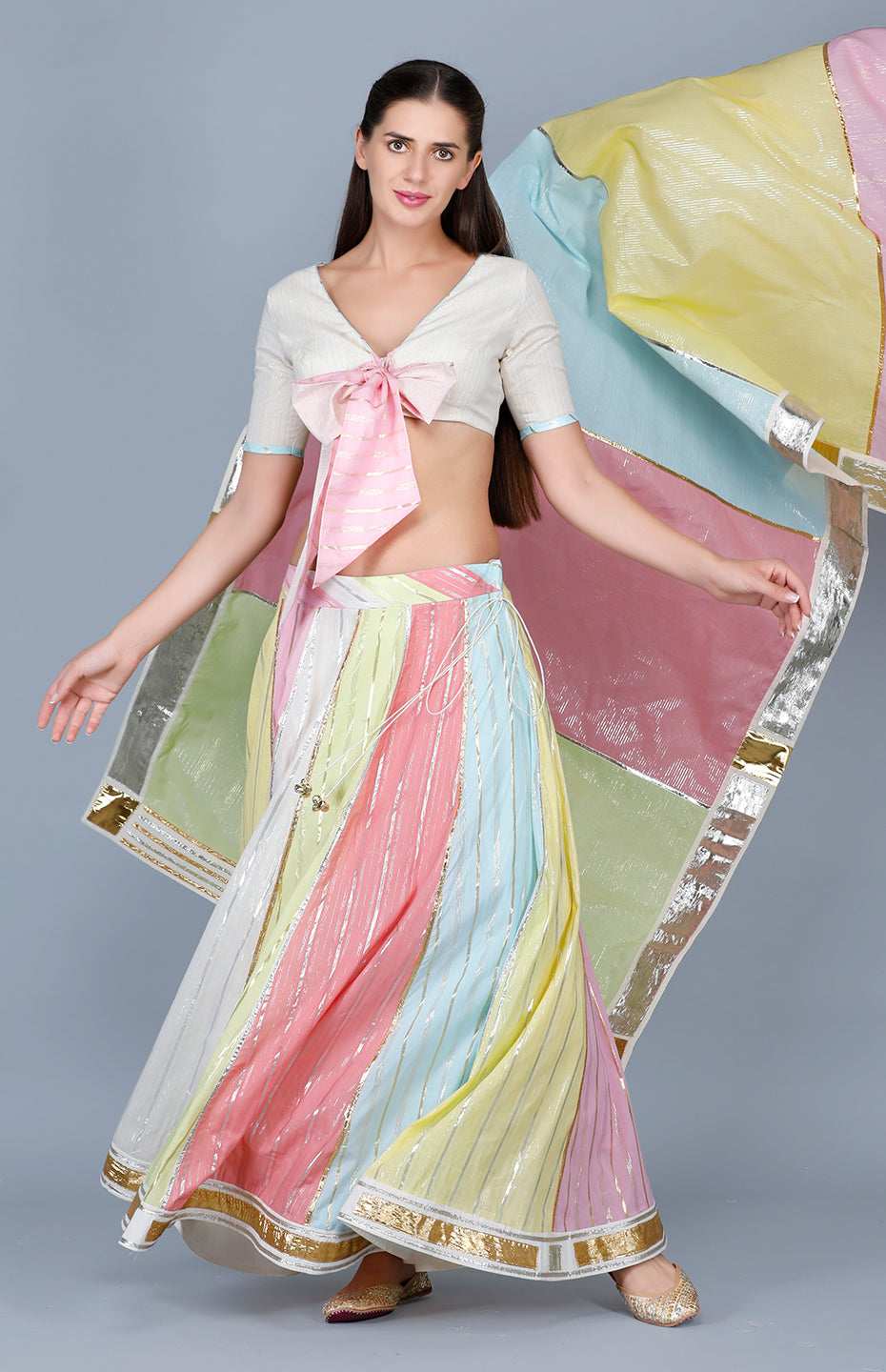 Barfi Multi-Panelled Skirt