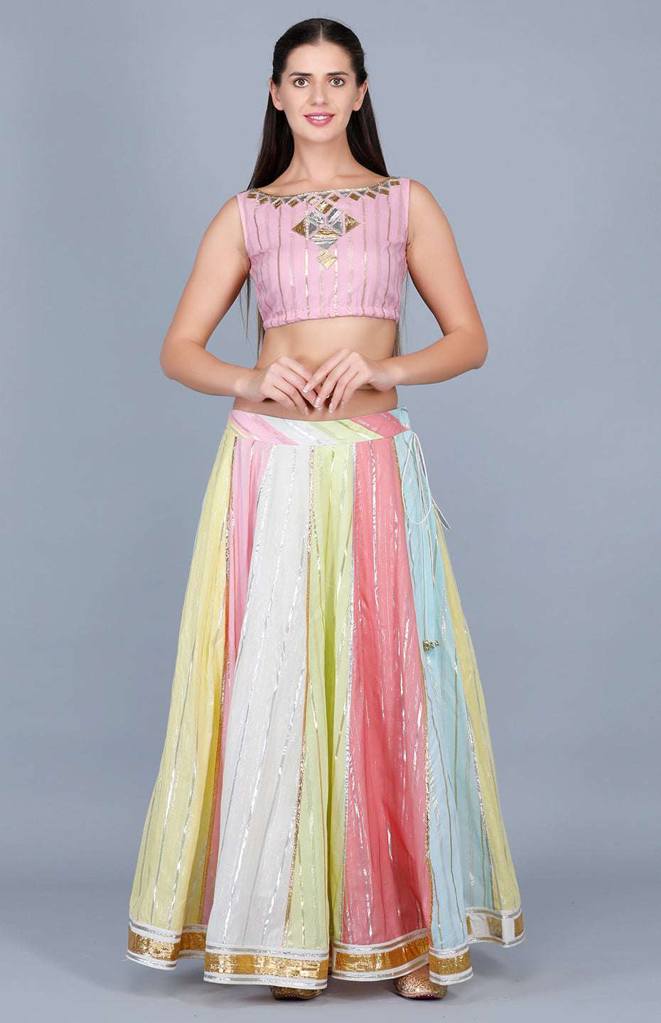 Barfi Multi-Panelled Skirt