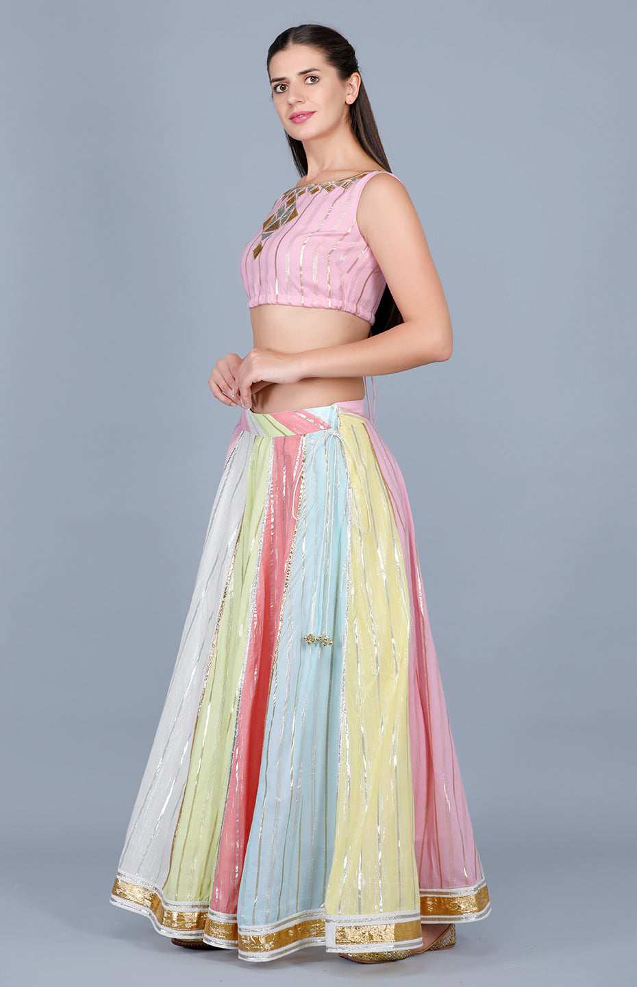 Barfi Multi-Panelled Skirt