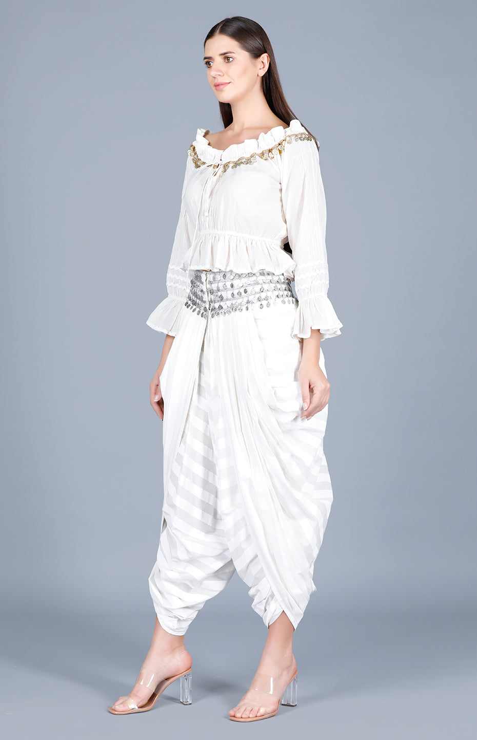 Off White Off Shoulder Top