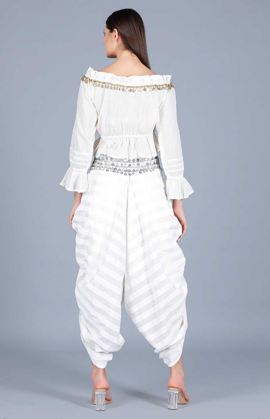 Off White Off Shoulder Top