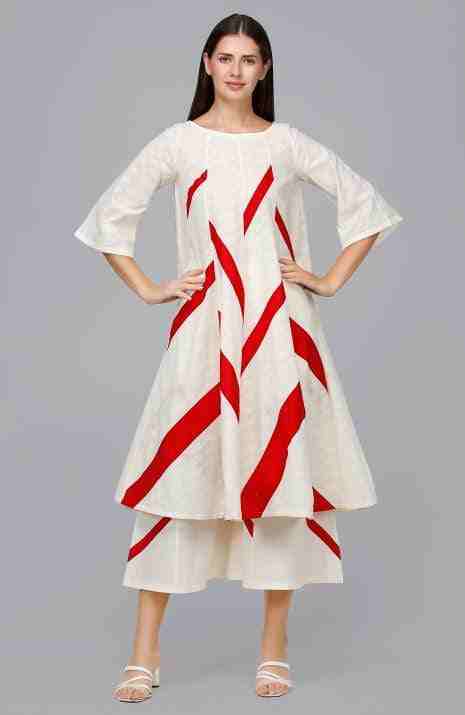 Red Rays 12 Paneled Dress