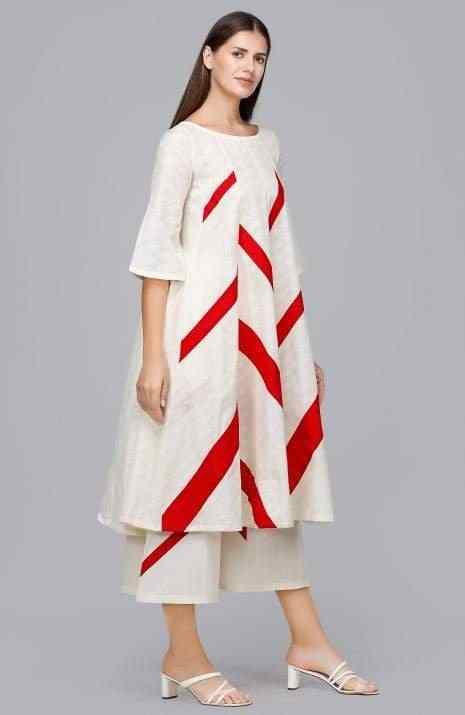 Red Rays 12 Paneled Dress