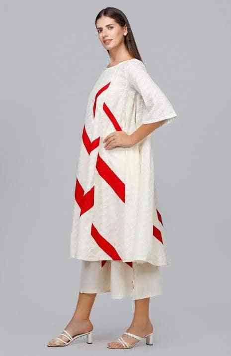 Red Rays 12 Paneled Dress