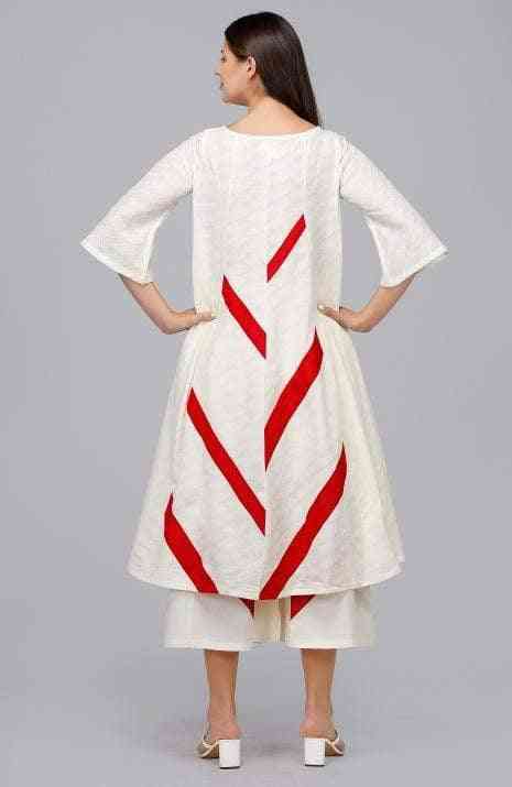 Red Rays 12 Paneled Dress