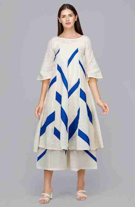 Royal Blue Rays 12 Paneled Dress