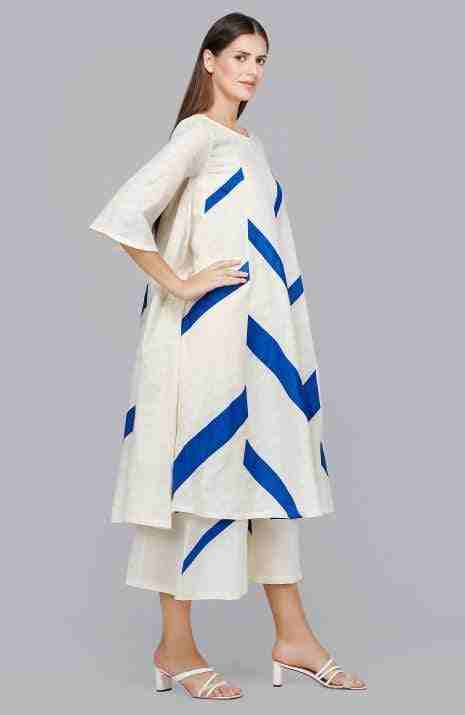 Royal Blue Rays 12 Paneled Dress