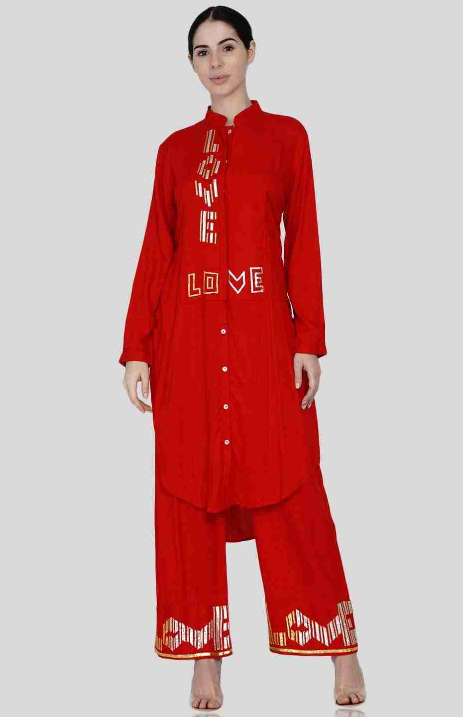 Red Love Tunic