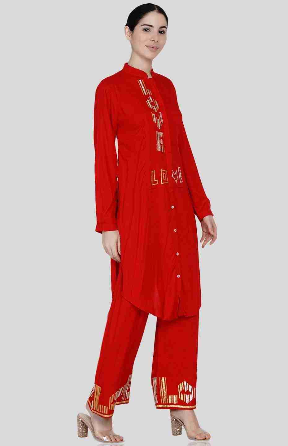 Red Love Tunic