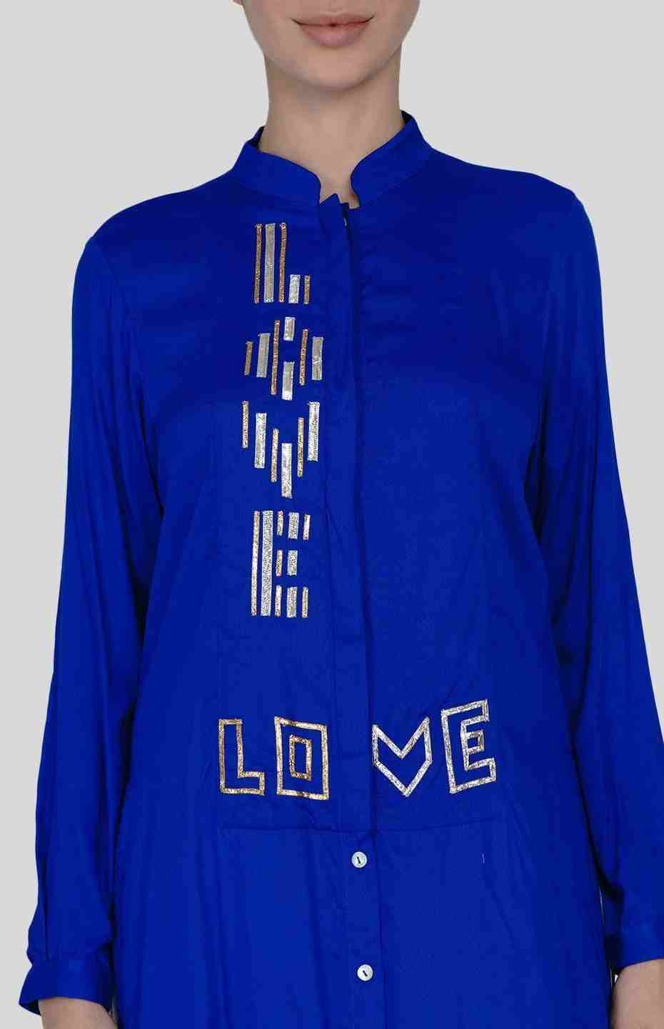 Royal Blue Love Tunic