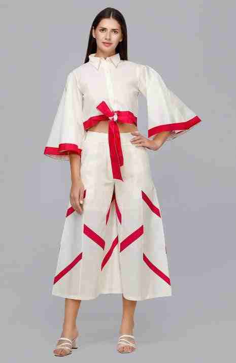 Pink Rays Tie Up Shirt